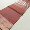 名古屋帯 太鼓柄 良品 正絹 幾何学柄・抽象柄 名古屋仕立て 箔 帯 ピンク_画像8