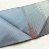 名古屋帯 六通柄 良品 正絹 幾何学柄・抽象柄 名古屋仕立て 帯 青・紺_画像15