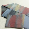 名古屋帯 六通柄 良品 正絹 幾何学柄・抽象柄 名古屋仕立て 帯 青・紺_画像21