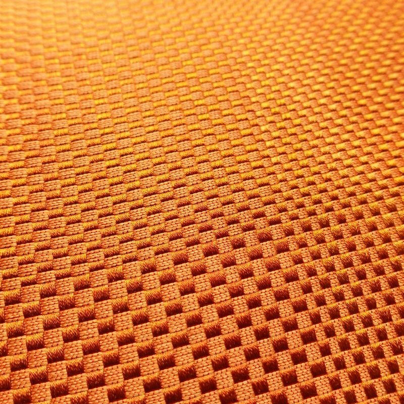 名古屋帯 全通柄 美品 正絹 その他の柄 松葉仕立て 帯 橙_画像5