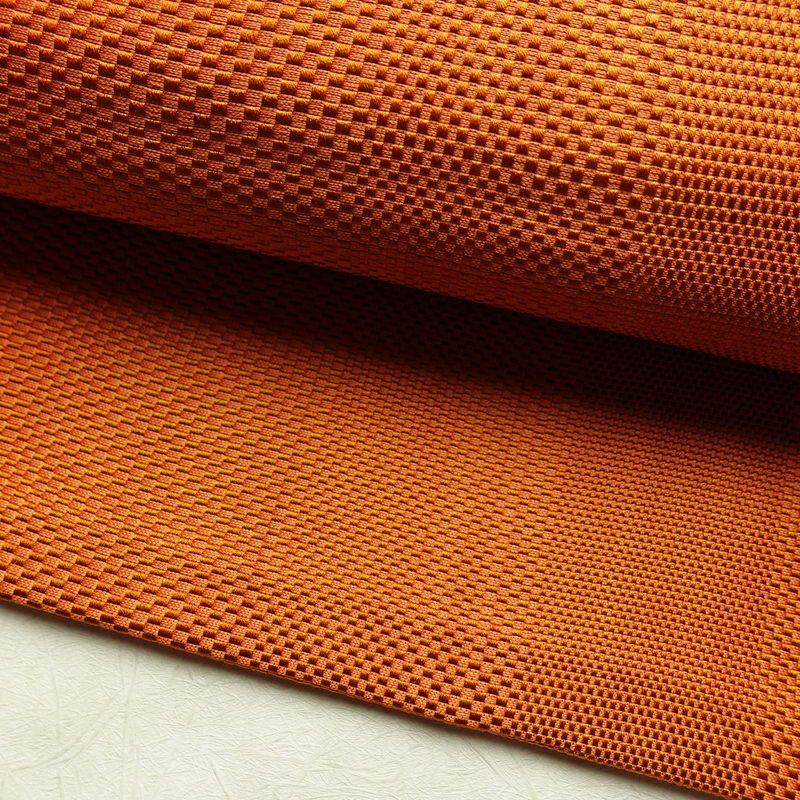 名古屋帯 全通柄 美品 正絹 その他の柄 松葉仕立て 帯 橙_画像7