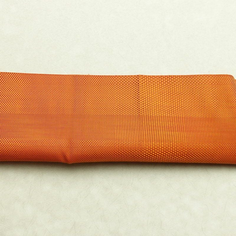 名古屋帯 全通柄 美品 正絹 その他の柄 松葉仕立て 帯 橙_画像14