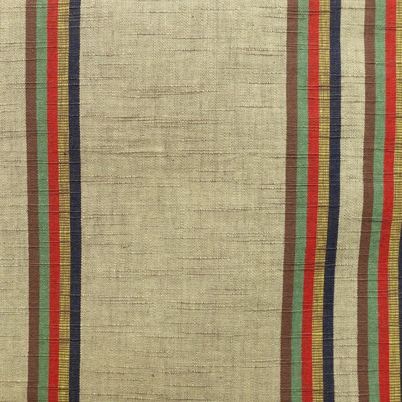 名古屋帯 全通柄 正絹 縞柄・線柄 通し仕立て 帯 ベージュ_画像2