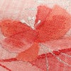 名古屋帯 太鼓柄 美品 正絹 花柄 松葉仕立て 帯 紬地 ピンク_画像3