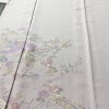 単衣 付下 良品 スワトウ刺繍 縮緬 正絹 風景柄 単衣仕立て 身丈169cm 裄丈68.5cm 刺繍 フォーマル 着物 付け下げ 紫・藤色_画像5