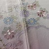 単衣 付下 良品 スワトウ刺繍 縮緬 正絹 風景柄 単衣仕立て 身丈169cm 裄丈68.5cm 刺繍 フォーマル 着物 付け下げ 紫・藤色_画像12
