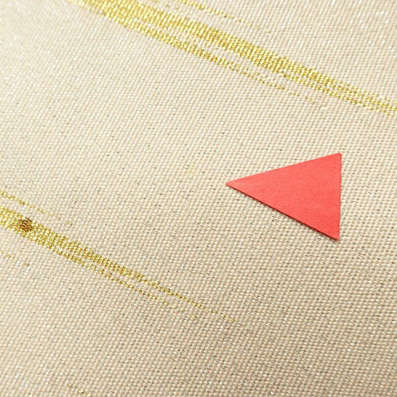 名古屋帯 太鼓柄 正絹 幾何学柄・抽象柄 名古屋仕立て 箔 帯 ピンク_画像16