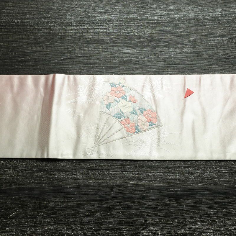 名古屋帯 太鼓柄 正絹 古典柄 名古屋仕立て 箔 帯 ピンク_画像14