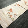 名古屋帯 六通柄 正絹 花柄 名古屋仕立て 箔 帯 ピンク_画像8