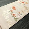 名古屋帯 六通柄 正絹 花柄 名古屋仕立て 箔 帯 ピンク_画像10