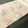 名古屋帯 太鼓柄 正絹 幾何学柄・抽象柄 名古屋仕立て 箔 帯 クリーム_画像10