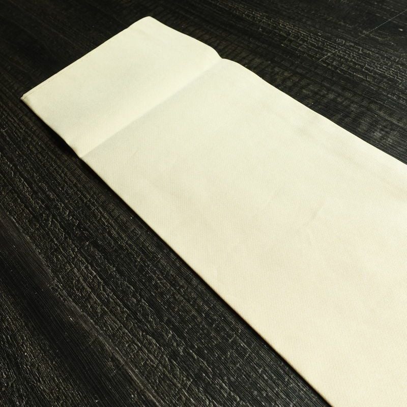 名古屋帯 太鼓柄 正絹 幾何学柄・抽象柄 名古屋仕立て 箔 帯 クリーム_画像13