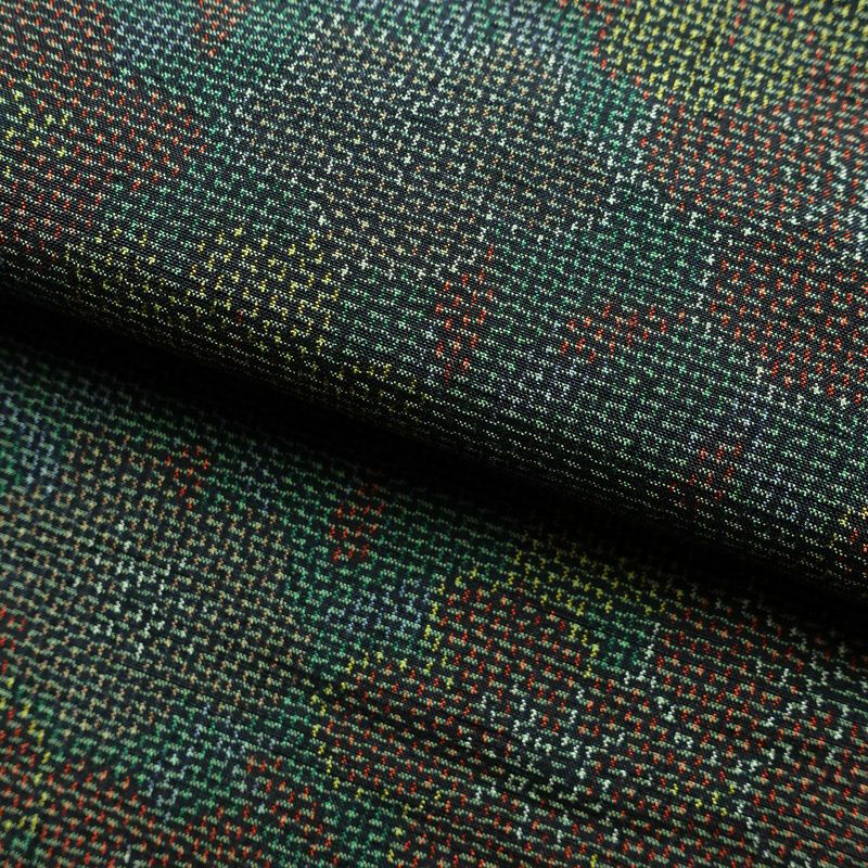 紬 良品 しつけ糸付き 正絹 花柄 袷仕立て 身丈155cm 裄丈63.5cm 着物 緑・うぐいす色_画像20