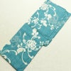 新品 浴衣 女性用 綿麻 高級変わり織 古典柄 花柄 菊柄 ゆかた 未使用品 しつけ糸付き くすみカラー くすみターコイズ モダン 上品 乱菊_画像2
