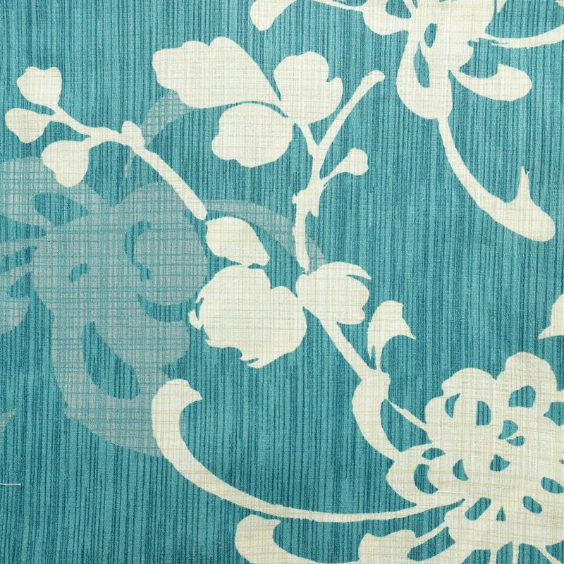 新品 浴衣 女性用 綿麻 高級変わり織 古典柄 花柄 菊柄 ゆかた 未使用品 しつけ糸付き くすみカラー くすみターコイズ モダン 上品 乱菊_画像3