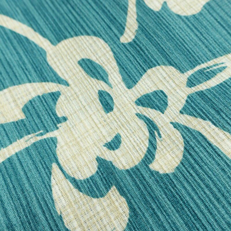 新品 浴衣 女性用 綿麻 高級変わり織 古典柄 花柄 菊柄 ゆかた 未使用品 しつけ糸付き くすみカラー くすみターコイズ モダン 上品 乱菊_画像6