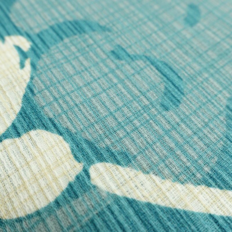 新品 浴衣 女性用 綿麻 高級変わり織 古典柄 花柄 菊柄 ゆかた 未使用品 しつけ糸付き くすみカラー くすみターコイズ モダン 上品 乱菊_画像7