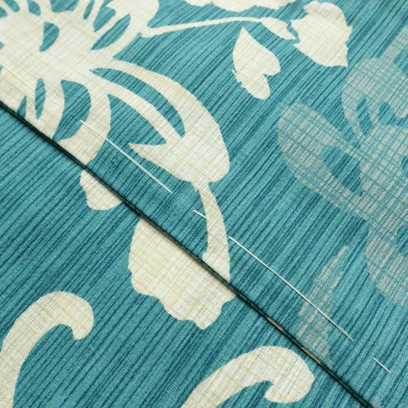 新品 浴衣 女性用 綿麻 高級変わり織 古典柄 花柄 菊柄 ゆかた 未使用品 しつけ糸付き くすみカラー くすみターコイズ モダン 上品 乱菊_画像8