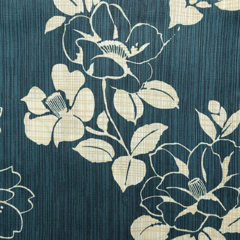 新品 浴衣 女性用 綿麻 高級変わり織 古典柄 花柄 椿柄 ゆかた 未使用品 しつけ糸付き レトロ くすみカラー モダン_画像3