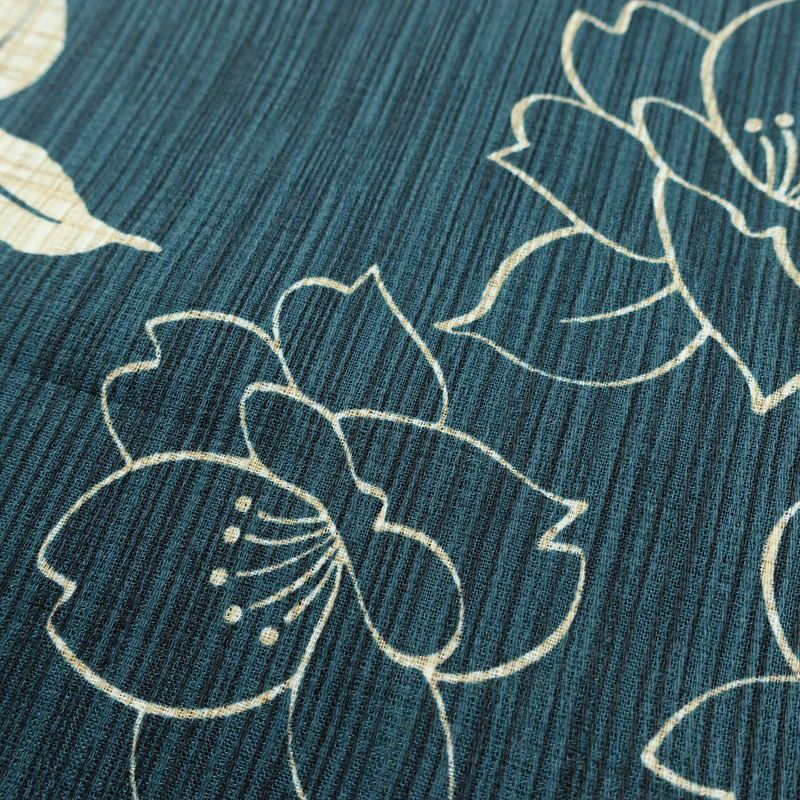 新品 浴衣 女性用 綿麻 高級変わり織 古典柄 花柄 椿柄 ゆかた 未使用品 しつけ糸付き レトロ くすみカラー モダン_画像7