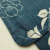 新品 浴衣 女性用 綿麻 高級変わり織 古典柄 花柄 椿柄 ゆかた 未使用品 しつけ糸付き レトロ くすみカラー モダン_画像9