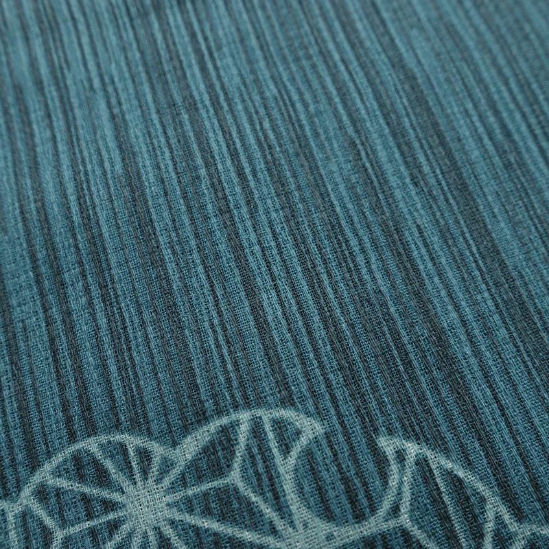 新品 浴衣 女性用 綿麻 高級変わり織 古典柄 ゆかた 未使用品 しつけ糸付き 二十緑 シック モダン 雪輪 麻の葉_画像6