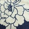 新品 浴衣 女性用 綿麻 高級変わり織 古典柄 花柄 牡丹柄 ゆかた 未使用品 しつけ糸付き 紺 シック モダン 上品 ボタン_画像4