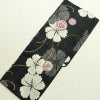 新品 浴衣 女性用 綿 平織 古典柄 ゆかた 未使用品 しつけ糸付き 黒 レトロ モダン まり 桜_画像2