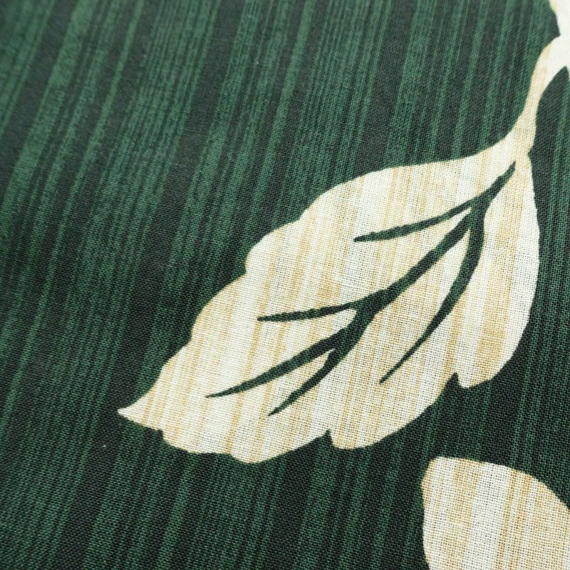 新品 浴衣 女性用 綿 平織 古典柄 花柄 ゆかた 未使用品 しつけ糸付き 緑 レトロ モダン 向日葵_画像6