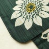 新品 浴衣 女性用 綿 平織 古典柄 花柄 ゆかた 未使用品 しつけ糸付き 緑 レトロ モダン 向日葵_画像9