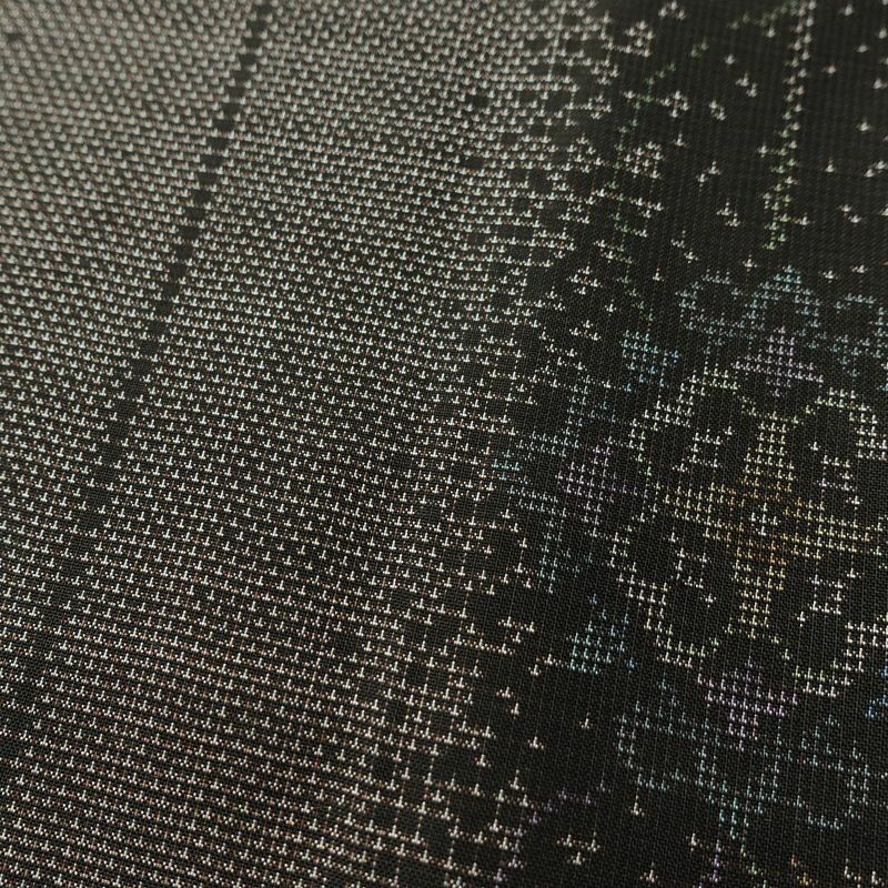 大島紬 美品 しつけ糸付き 正絹 縞柄・線柄 袷仕立て 身丈160.5cm 裄丈65cm リサイクル着物 着物 茶_画像7