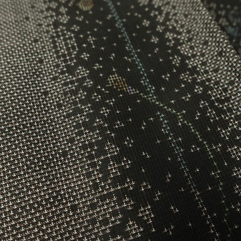 大島紬 美品 しつけ糸付き 正絹 縞柄・線柄 袷仕立て 身丈160.5cm 裄丈65cm リサイクル着物 着物 茶_画像8