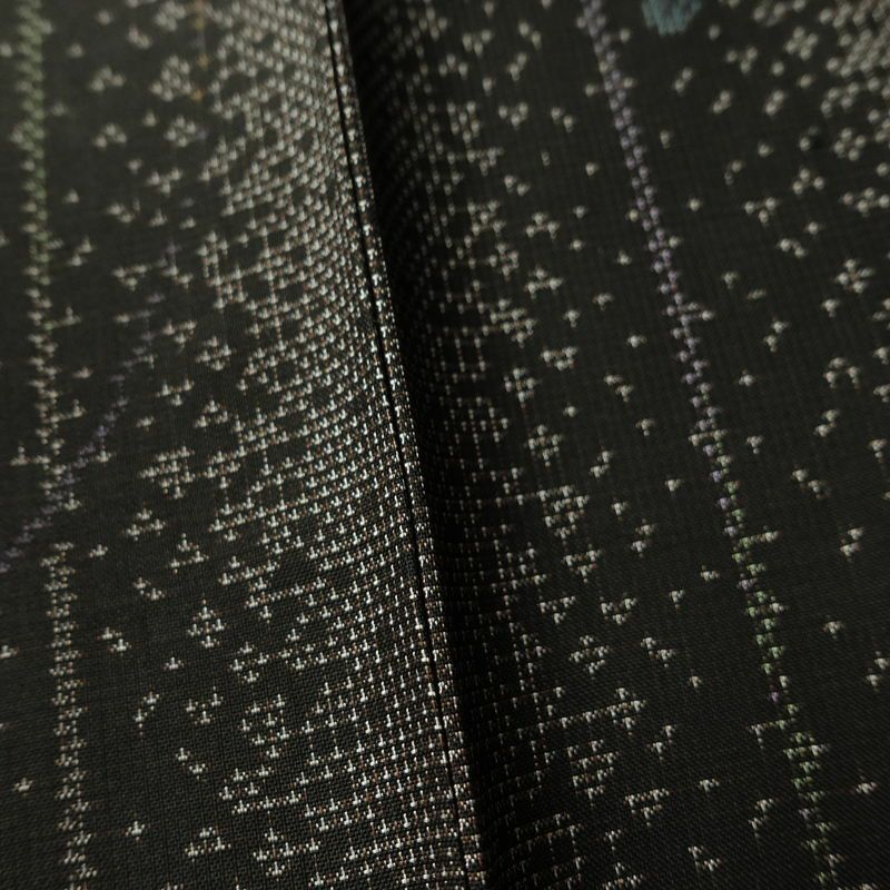 大島紬 美品 しつけ糸付き 正絹 縞柄・線柄 袷仕立て 身丈160.5cm 裄丈65cm リサイクル着物 着物 茶_画像11