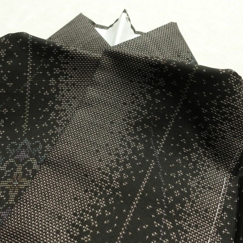 大島紬 美品 しつけ糸付き 正絹 縞柄・線柄 袷仕立て 身丈160.5cm 裄丈65cm リサイクル着物 着物 茶_画像18