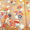 振袖 金駒刺繍 正絹 古典柄 袷仕立て 身丈168cm 裄丈67.5cm リサイクル着物 帯 金彩 成人式 二十歳 二十歳の集い フォーマル 華やか 黄・黄土色_画像5