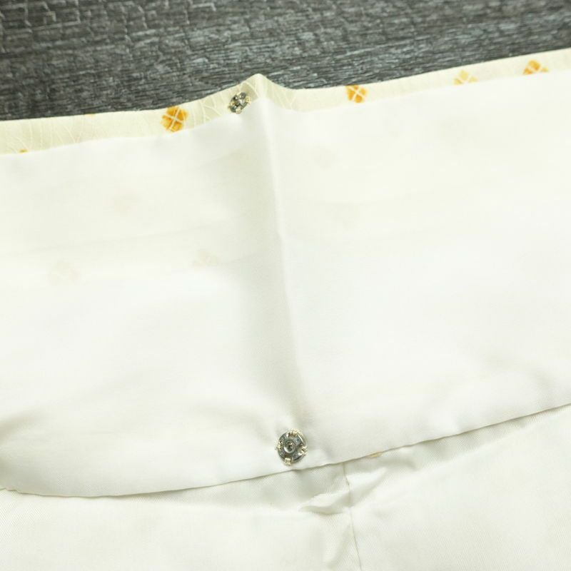 小紋 良品 総柄 ポリエステル 古典柄 袷仕立て 身丈159cm 裄丈63cm リサイクル着物 着物 カジュアル クリーム_画像20