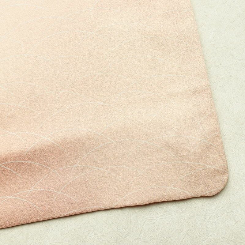 小紋 付下小紋 正絹 木の葉・植物柄 袷仕立て 身丈155.5cm 裄丈64.5cm リサイクル着物 着物 ぼかし 七五三 お宮参り 芝 フォーマル シンプル 上品 ピンク_画像16