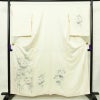 付け下げ 落款入り しつけ糸付き 正絹 花柄 袷仕立て 身丈159.5cm 裄丈67cm リサイクル着物 着物 手描き フォーマル 上品 白_画像1