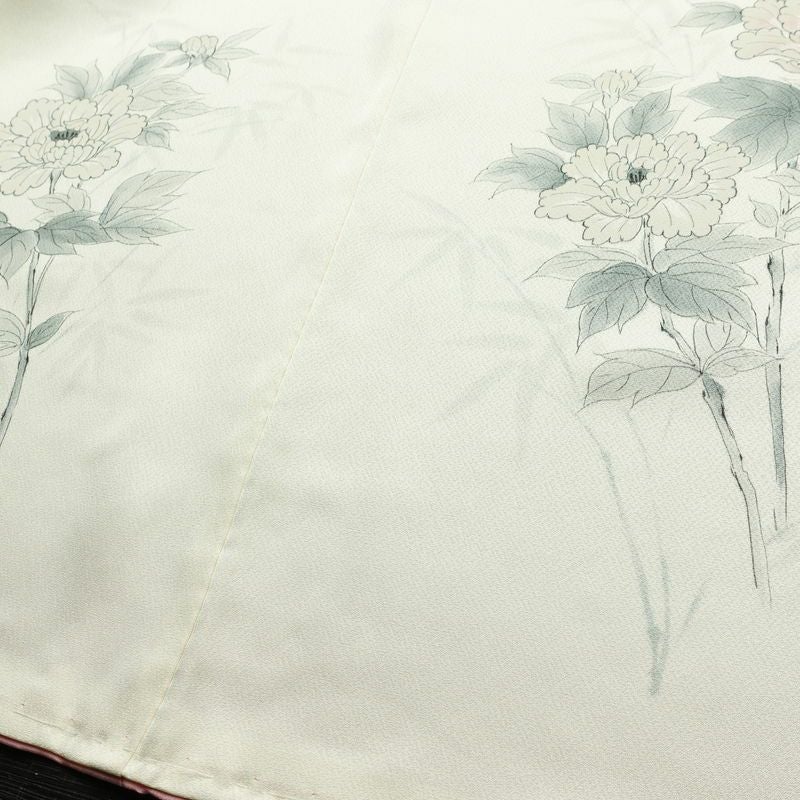 付け下げ 落款入り しつけ糸付き 正絹 花柄 袷仕立て 身丈159.5cm 裄丈67cm リサイクル着物 着物 手描き フォーマル 上品 白_画像11