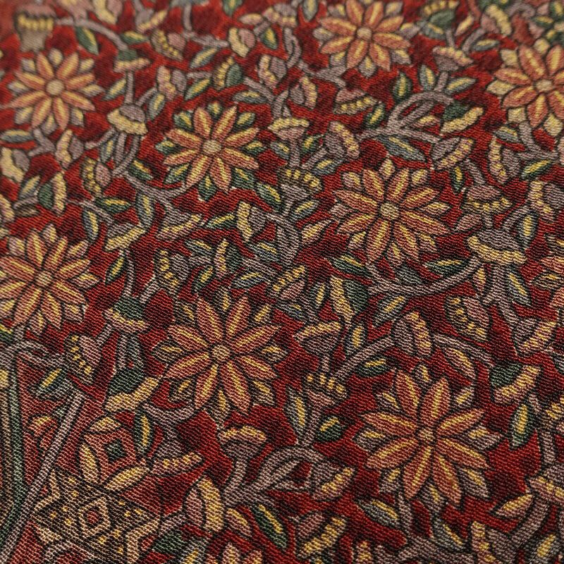 付け下げ 良品 縮緬 正絹 小紋柄 幾何学柄・抽象柄 袷仕立て 身丈162cm 裄丈67cm リサイクル着物 着物 洒落 茶_画像10