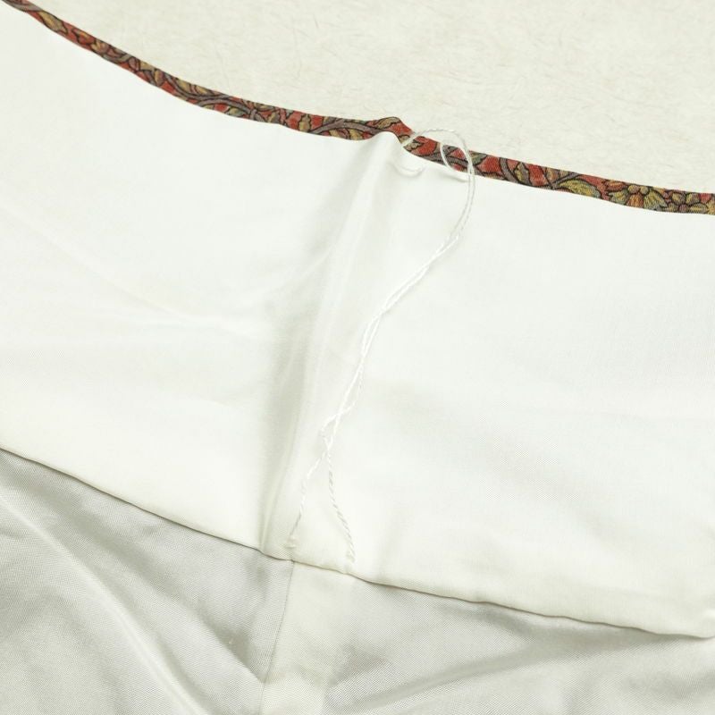 付け下げ 良品 縮緬 正絹 小紋柄 幾何学柄・抽象柄 袷仕立て 身丈162cm 裄丈67cm リサイクル着物 着物 洒落 茶_画像20