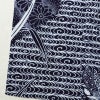 浴衣 美品 夏用 綿絽 バチ衿仕立て 綿 花柄 単衣仕立て 身丈144cm 裄丈66cm モダン 粋 青・紺_画像12