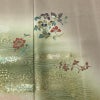付け下げ 良品 しつけ糸付き 正絹 花柄 袷仕立て 身丈155.5cm 裄丈63cm リサイクル着物 着物 箔 金彩 銀彩 入学式 卒業式 七五三 お宮参り フォーマル 茶_画像6