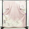 付け下げ 良品 しつけ糸付き 正絹 花柄 袷仕立て 身丈158.5cm 裄丈64cm リサイクル着物 着物 入学式 卒業式 七五三 お宮参り フォーマル 上品 ラベンダーピンク ピンク_画像1