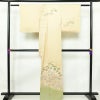 訪問着 良品 しつけ糸付き 正絹 古典柄 袷仕立て 身丈160.5cm 裄丈65cm リサイクル着物 着物 箔 金彩 入学式 卒業式 七五三 お宮参り フォーマル 上品 松 ベージュ_画像2