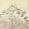 訪問着 良品 しつけ糸付き 正絹 古典柄 袷仕立て 身丈160.5cm 裄丈65cm リサイクル着物 着物 箔 金彩 入学式 卒業式 七五三 お宮参り フォーマル 上品 松 ベージュ_画像6