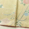 小紋 良品 正絹 花柄 袷仕立て 身丈162.5cm 裄丈67cm リサイクル着物 一部しつけ糸付き 着物 金彩 黄・黄土色_画像11