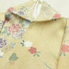 小紋 良品 正絹 花柄 袷仕立て 身丈162.5cm 裄丈67cm リサイクル着物 一部しつけ糸付き 着物 金彩 黄・黄土色_画像17