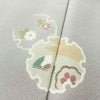 付け下げ 美品 しつけ糸付き 縮緬 正絹 古典柄 袷仕立て 身丈152.5cm 裄丈65cm リサイクル着物 着物 入学式 卒業式 七五三 お宮参り フォーマル シンプル 上品 雪輪 金駒刺繍 グレー_画像8