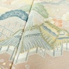 付け下げ 良品 縮緬 正絹 風景柄 袷仕立て 身丈164.5cm 裄丈70.5cm ゆったりサイズ ワイド リサイクル着物 着物 箔 金彩 入学式 卒業式 七五三 お宮参り フォーマル 上品 ベージュ_画像8